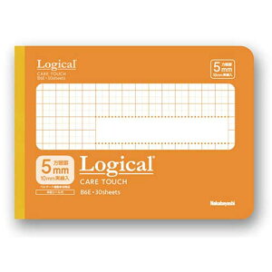 ナカバヤシ ロジカル・ケアタッチ・抗ウイルス表紙ノート B6ヨコサイズ・方眼5mm オレンジ HB6-H501E-OR【CHI】