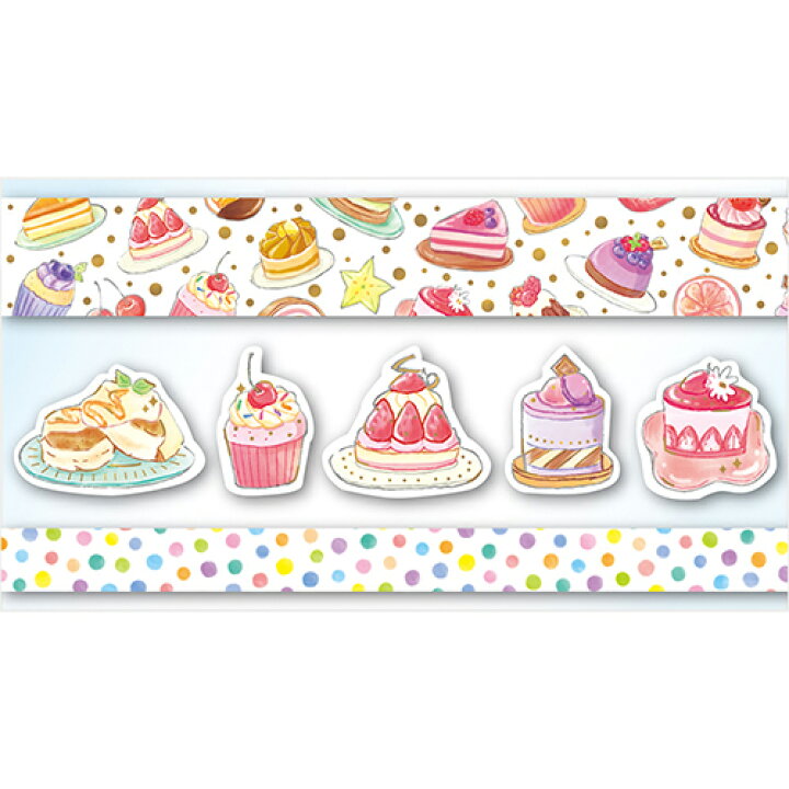 楽天市場 パインブック 金箔アソートマスキングテープ Ad ケーキ Tm 7 フエルショップ