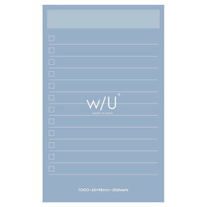 ナカバヤシ w/U ノート付箋 スリム パウダーブルー WU-FSTN-R-B【CHI】