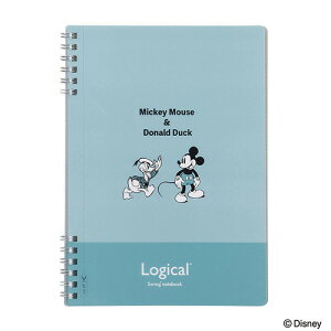 ナカバヤシ スイング・ロジカルWリングノート ディズニー オールドタイプ A5 ブルー ミッキーマウス&ドナルドダック NW-A522-B【Disneyzone】【CHI】