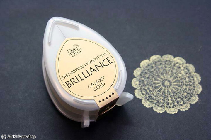 楽天市場 スタンプ インク Tsukineko ツキネコ ブリリアンスデュードロップ ギャラクシーゴールド 91 スタンプ台 3 フエルショップ