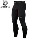 ARMEDES アルメデス 接触冷感 コンプレッション タイツ メンズ 9分丈 前閉じ レギンス スパッツ UVカット 紫外線対策 …