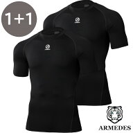 【ARMEDES】 アルメデス 接触冷感 コンプレッションインナー 2枚セット クールネック オールシーズン メ…