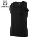 【ARMEDES】 アルメデス 接触冷感 コンプレッションインナー スーパードライ デイリータンクトップ Uネック オールシーズン テックフィット メンズ UVカット 紫外線対策 吸汗速乾 通気性 伸縮性 速乾性 スポーツインナー トレーニング ジム 送料無料 M-3XL 全4色 AR113