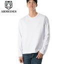 ARMEDES アルメデス Tシャツ 形状記憶 長袖 プレミアム クルーネック コットン100％ ピュアコットン メンズ M-2XL ブラック ホワイト オールシーズン AR508 送料無料