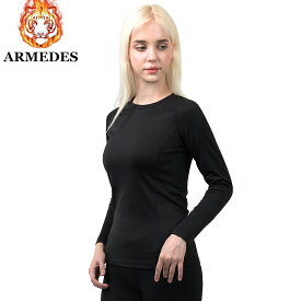 ARMEDES アルメデス 送料無料 発熱 インナー レディース 長袖 裏起毛 コンプレッション ウェア ゴルフ スポーツ アンダーシャツ [保温/防寒/吸汗速乾] 冬 AR37