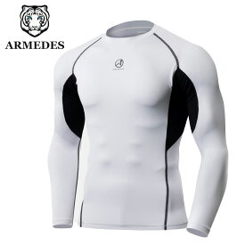 ARMEDES アルメデス コンプレッションインナー 接触冷感 通気性 テックフィット メッシュ 長袖 メンズ M-3XL 全5色 オールシーズン AR142 送料無料