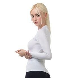 【ARMEDES】 アルメデス 接触冷感 コンプレッションインナー クールネック レディース 女性 オールシーズン 長袖 UVカット 紫外線対策 吸汗速乾 通気性 伸縮性 速乾性 スポーツインナー 加圧シャツ スポーツ トレーニング ジム ヨガ 送料無料 S-XL 全8色 AR241