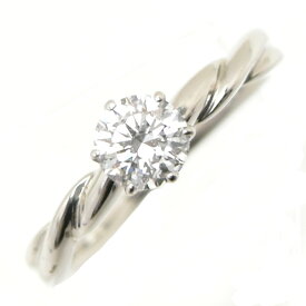 【中古】リング プラチナ900 ダイヤモンド 0.427ct サイズ7.5号 鑑定書付き レディース ジュエリー [送料無料][美品]