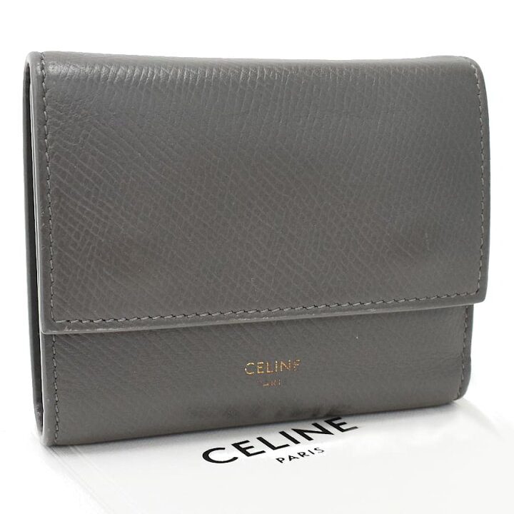 楽天市場】【中古】セリーヌ スモール トリフォールドウォレット 三  