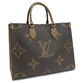 【中古】ルイヴィトン オンザゴーMM トートバッグ ショルダー M45321 ジャイアント モノグラム リバース ブラウン LOUIS VUITTON On The Go MM [送料無料]