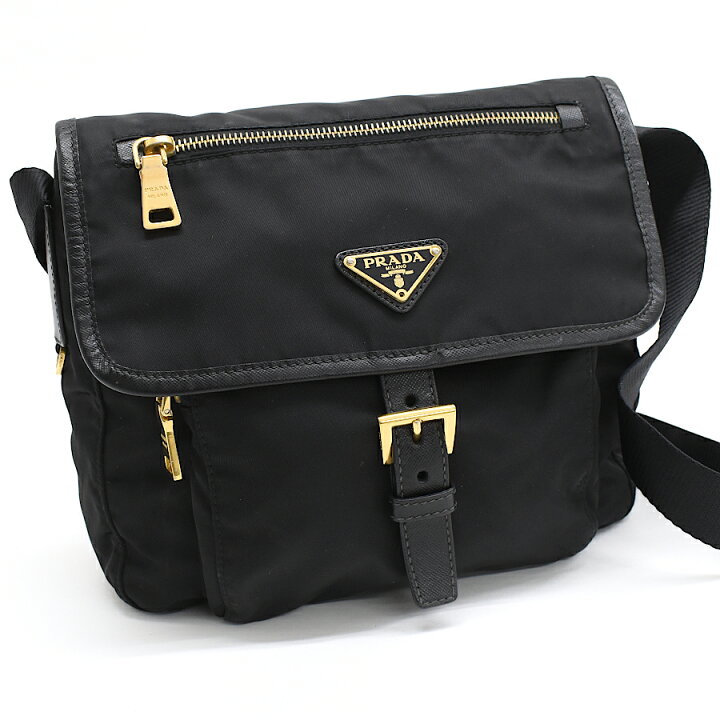 楽天市場】【中古】新品同様 プラダ VELA クロスボディ ショルダー 