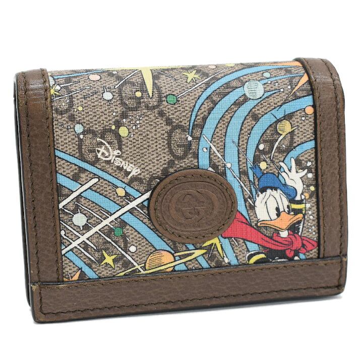 楽天市場】【中古】新品同様 グッチ ドナルドダックプリント 二つ折り  