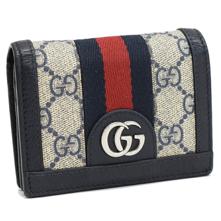 楽天市場】【中古】新品同様 グッチ GG カードケース ウォレット 二 