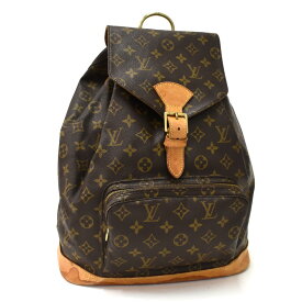 【中古】ルイヴィトン リュック バックパック モンスリGM M51135 モノグラム ブラウン LOUIS VUITTON Montsouris GM [送料無料]