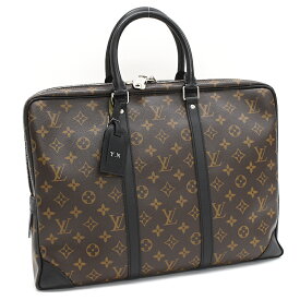 【中古】ルイヴィトン ポルトドキュマンヴォワヤージュ PDV M40225 モノグラムマカサー ブラウン LOUIS VUITTON Porte Document Voyage [送料無料]