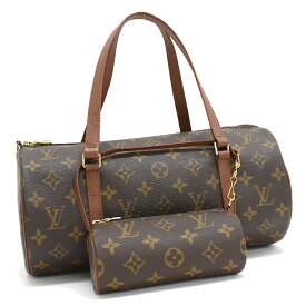 【中古】新品同様 ルイヴィトン パピヨン30 ハンドバッグ M51385 モノグラム キャンバス レザー ブラウン LOUIS VUITTON Papillon 30 [美品][送料無料]