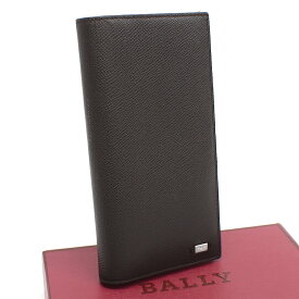 【中古】新品同様 バリー BRIGADIERE BALIRO 長財布 6189584 レザー AUBERGINE ディープパープル BALLY [美品][送料無料]