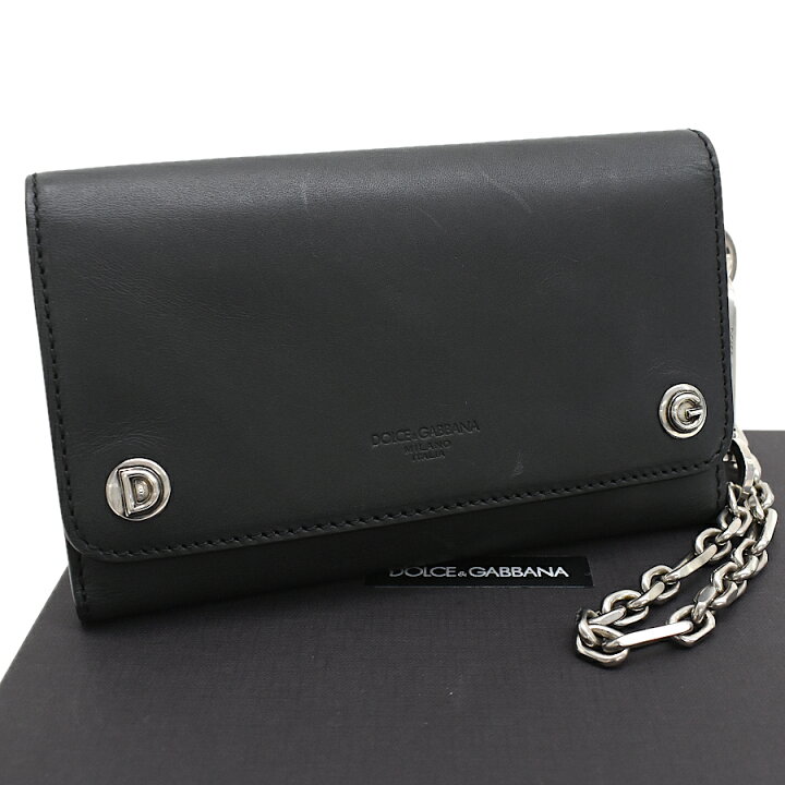 楽天市場】【中古】ドルチェ&ガッバーナ チェーンウォレット 三つ折り 