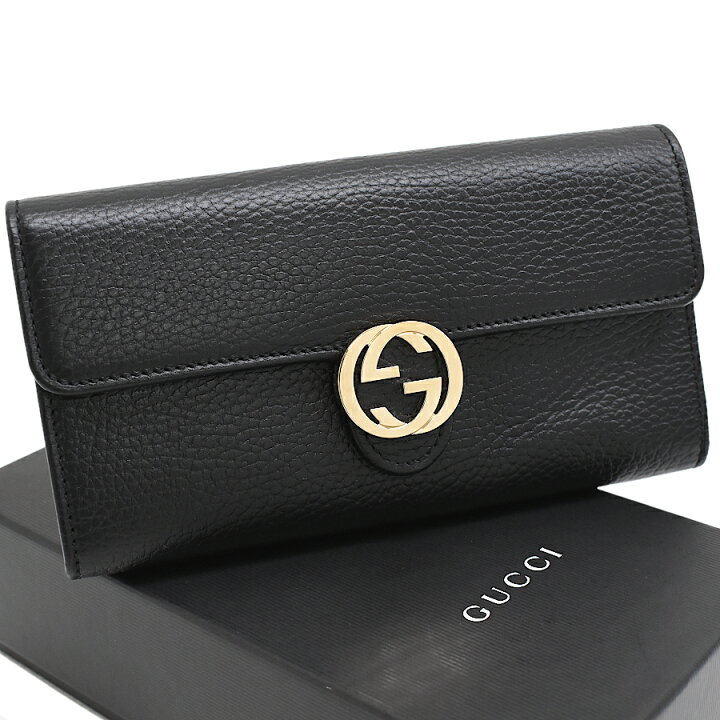 楽天市場】【中古】新品同様 グッチ 長財布 615524 インターロッキング  