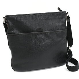 【中古】ロエベ メッセンジャー ショルダーバッグ アナグラム レザー ブラック LOEWE [送料無料]