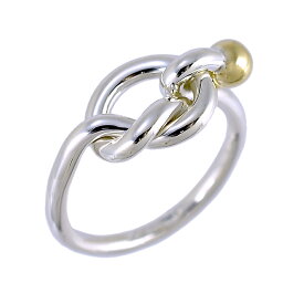 【中古】新品同様 ティファニー ラブノット リング 11～12号 SV925 K18YG 750 スターリングシルバー イエローゴールド ジュエリー TIFFANY&Co. [送料無料]