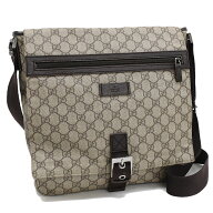 【中古】グッチ GGスプリーム メッセンジャー ショルダーバッグ 141194 ベージュ ダークブラウン GUCCI […
