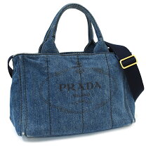 楽天市場】PRADA カナパ 2wayトートバッグ デニムの通販