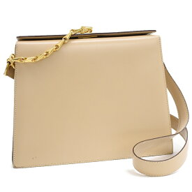 【中古】セリーヌ ショルダーバッグ クロスボディバッグ レザー ベージュ リング金具 ヴィンテージ オールドセリーヌ CELINE [送料無料]