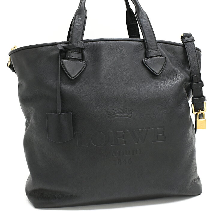 楽天市場】【中古】ロエベ ヘリテージ トートバッグ 2way ショルダー 