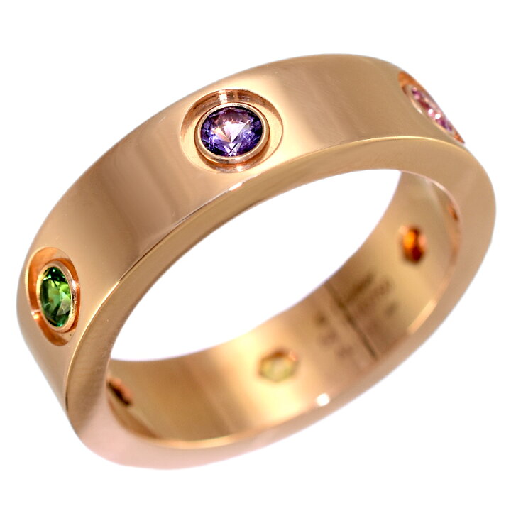 楽天市場】【中古】新品同様 カルティエ ラブリング 指輪 マルチカラー 