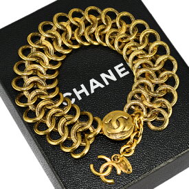 【中古】シャネル チェーン ブレスレット ココマーク ゴールドカラー ヴィンテージ アクセサリー CHANEL [送料無料]