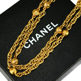 【中古】シャネル チェーン ロング ネックレス ゴールドカラー ヴィンテージ アクセサリー CHANEL [送料無料]
