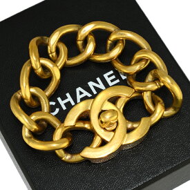 【中古】シャネル チェーン ブレスレット ターンロック ココマーク ゴールドカラー 96P ヴィンテージ アクセサリー CHANEL [送料無料]