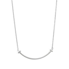 【中古】新品同様 ティファニー T スマイル スモール ペンダント ネックレス スターリングシルバー 925 ジュエリー TIFFANY&CO. [美品][送料無料]