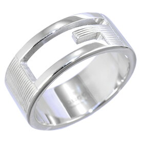 【中古】新品同様 グッチ ブランデッドG リング #8-21 7-20号 指輪 スターリングシルバー 925 アクセサリー GUCCI [美品][送料無料]