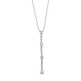 【中古】新品同様 ペンダント ネックレス 4連 ライン K18ホワイトゴールド ダイヤモンド 0.60ct ジュエリー アクセサリー [美品][送料無料]