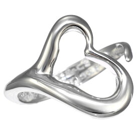 【中古】新品同様 8-10号 ティファニー エルサペレッティ スモールオープンハート リング 指輪 スターリングシルバー 925 アクセサリー ジュエリー TIFFANY&CO. [美品][送料無料]