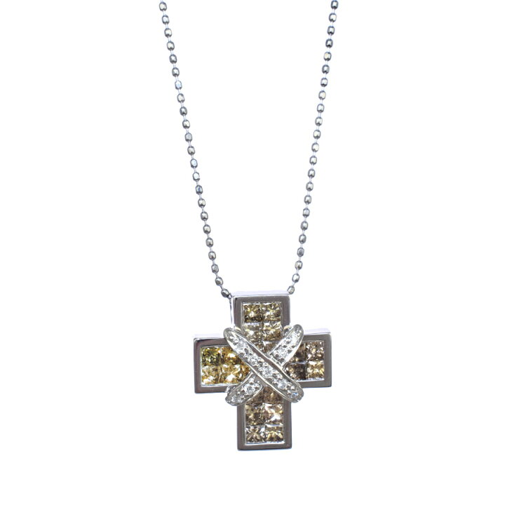 楽天市場】【中古】新品同様 クロス ペンダント ネックレス K18 