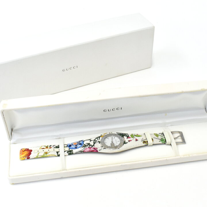 楽天市場】【中古】グッチ レディース腕時計 Gバンデュー フローラ 104