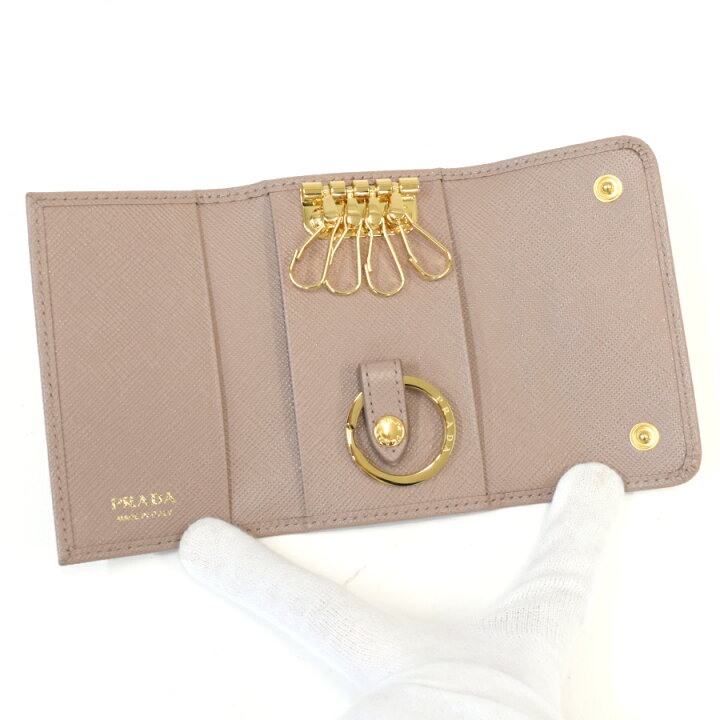 楽天市場】【中古】新品同様 プラダ 4連 キーケース 1PG004  