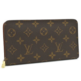 【中古】ルイヴィトン ポルトモネジップ ラウンドファスナー 長財布 M61727 モノグラム キャンバス ブラウン LOUIS VUITTON Porte Monnaie Zip[送料無料]