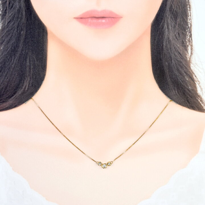 楽天市場】【中古】新品同様 3連 スリーストーン ペンダント 