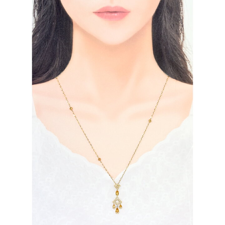 楽天市場】【中古】新品同様 ドロップ ペンダント ネックレス K18 