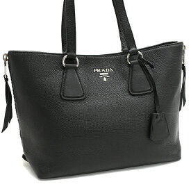 【中古】プラダ トートバッグ 1BG099 VITELLO PHENIX レザー ブラック PRADA[美品][送料無料]