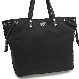 【中古】プラダ トートバッグ ショルダーバッグ ナイロン ブラック トライアングルロゴプレート PRADA[送料無料]