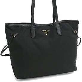 【中古】プラダ ショルダー トートバッグ ナイロン ブラック ゴールド金具 PRADA[送料無料]