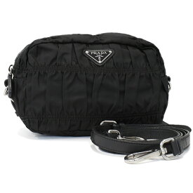 【中古】プラダ クロスボディ ショルダーバッグ ナイロン ブラック トライアングルロゴプレート PRADA[送料無料]