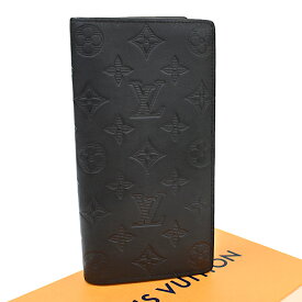 【中古】新品同様 ルイヴィトン ポルトフォイユブラザ 二つ折り 長財布 M62900 モノグラムシャドウ レザー ノワール ブラック LOUIS VUITTON [美品][送料無料]