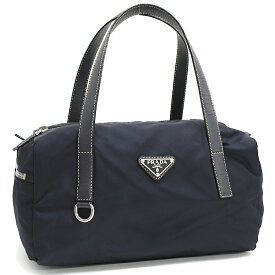 【中古】プラダ ハンドバッグ BR2509 TESSUTO SAFFIANO テスートナイロン ネイビー ブルー トライアングルロゴプレート PRADA[送料無料]
